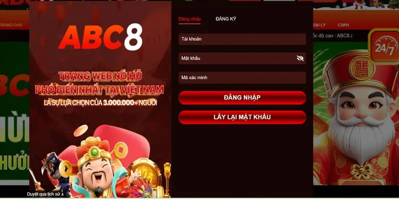 Truy cập trang web ấn đăng nhập để thực hiện lệnh